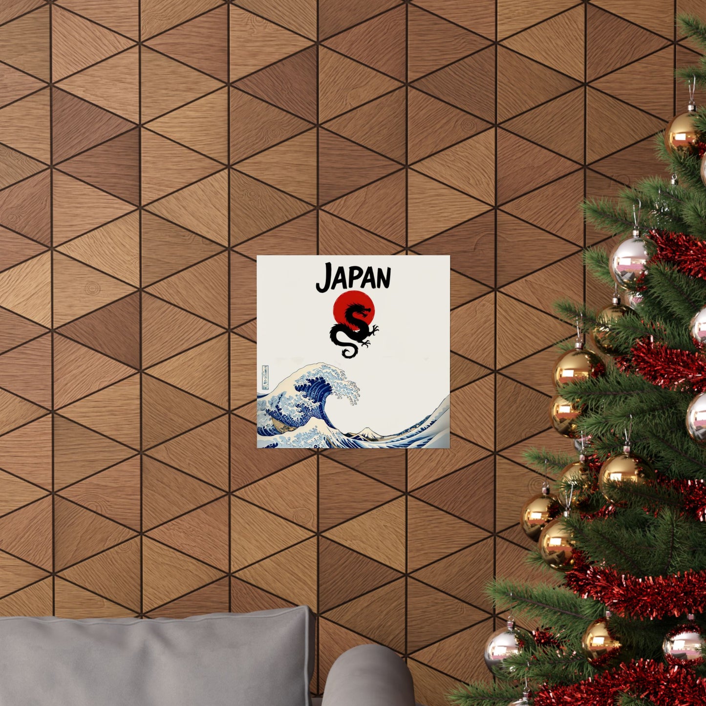 Japanese Wave Dragon Poster