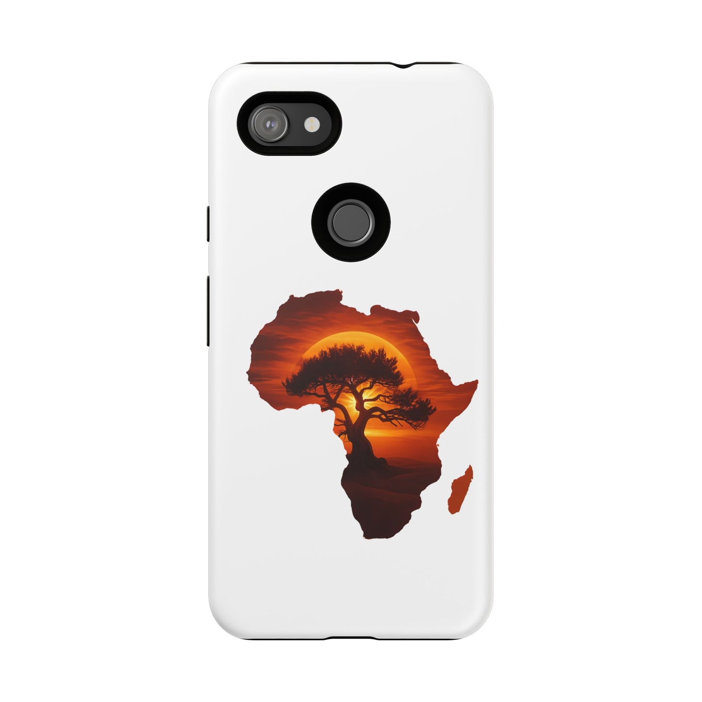Unique Africa Map Sunset Phone Case Google Pixel 3a XL Matte