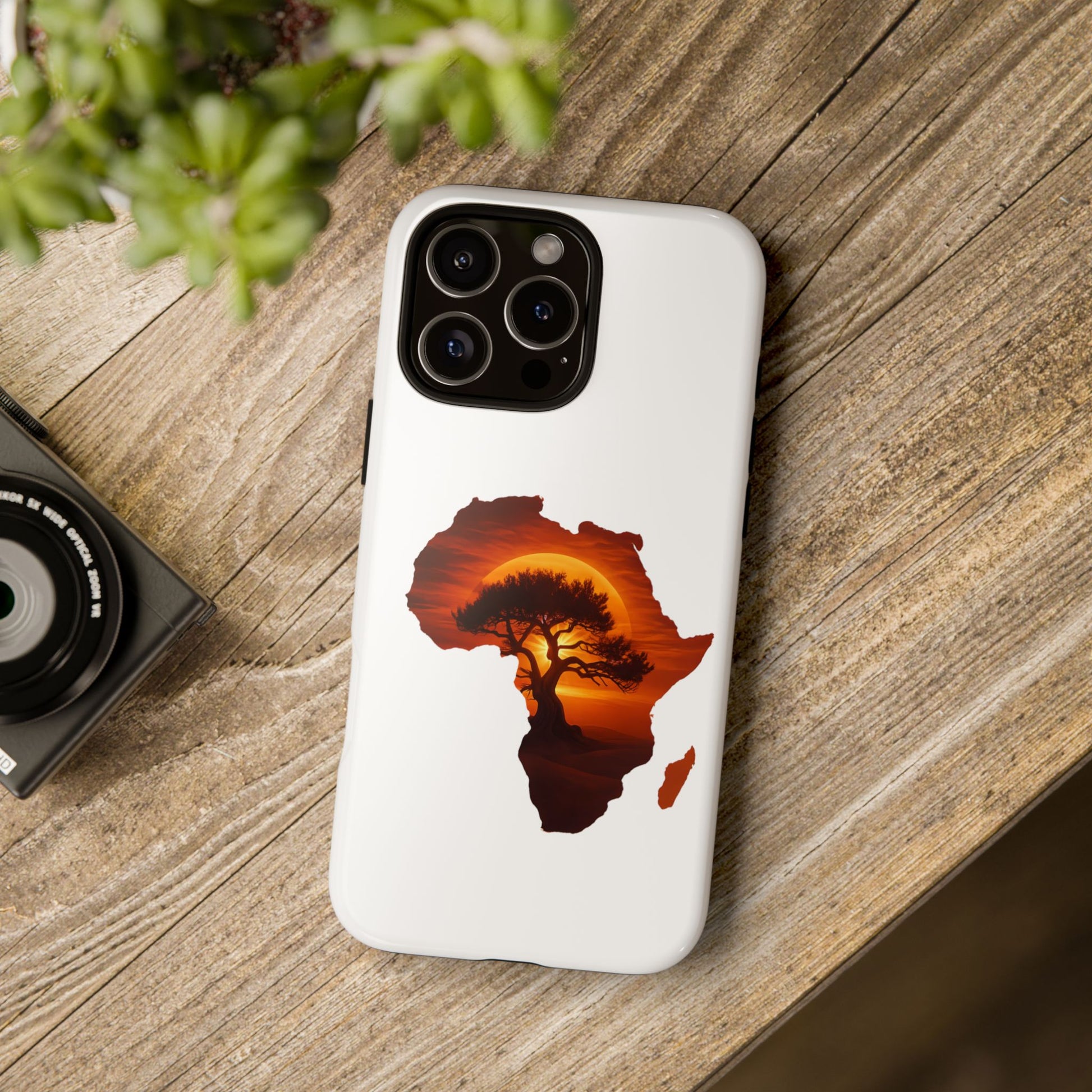 Unique Africa Map Sunset Phone Case