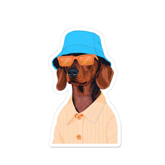 Cool Dog Lover Stickers 3" × 3" White