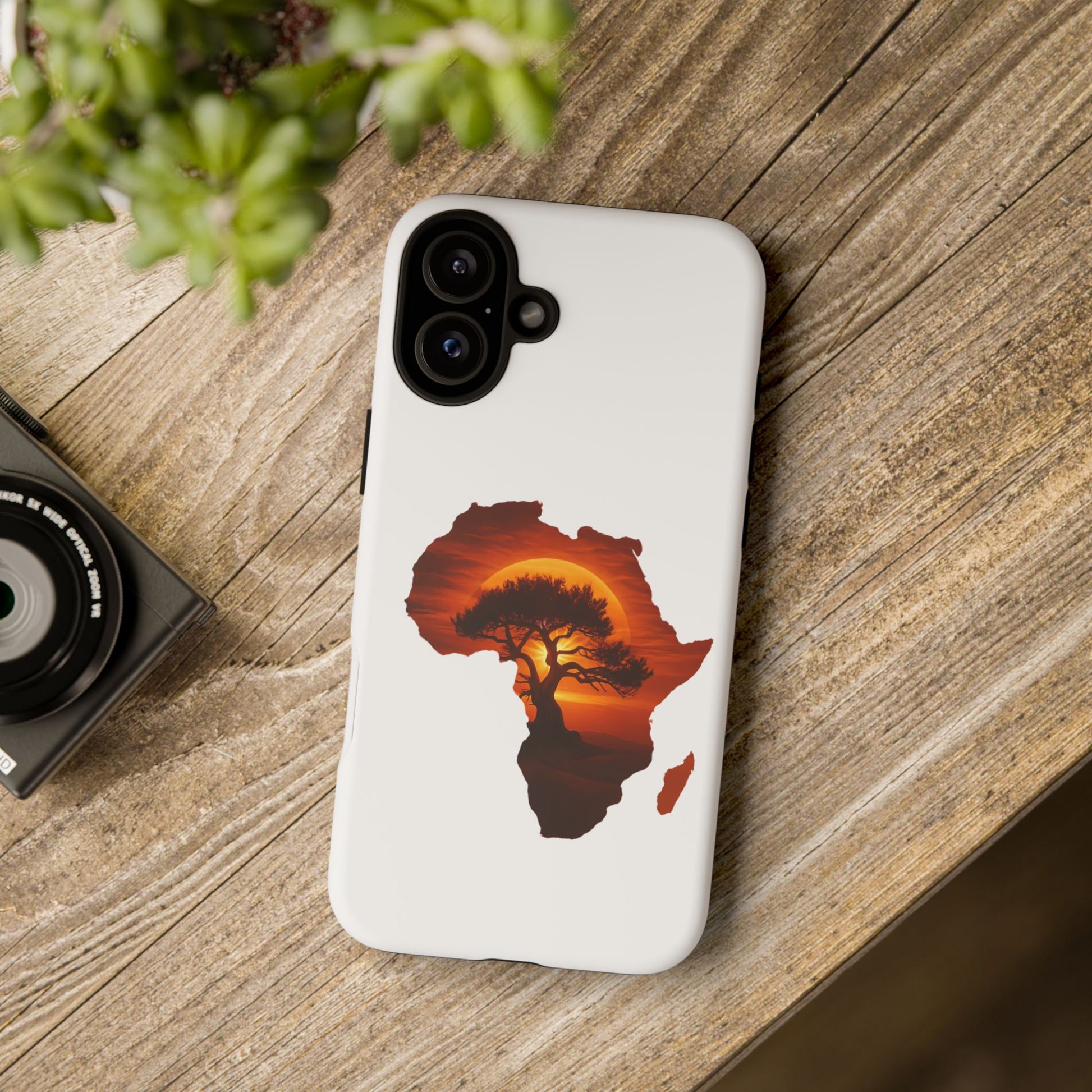 Unique Africa Map Sunset Phone Case