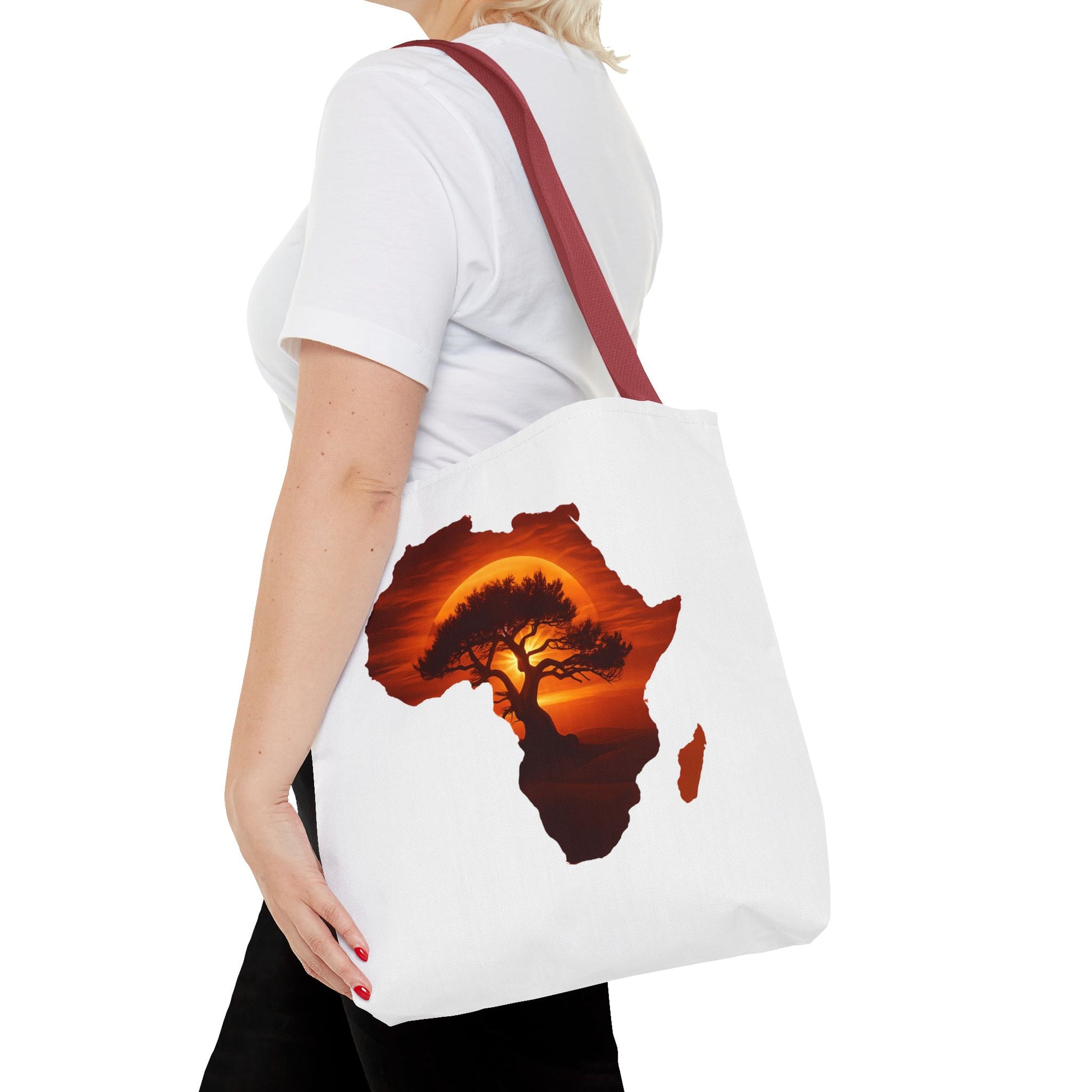 African Map Sunset Tote Bag