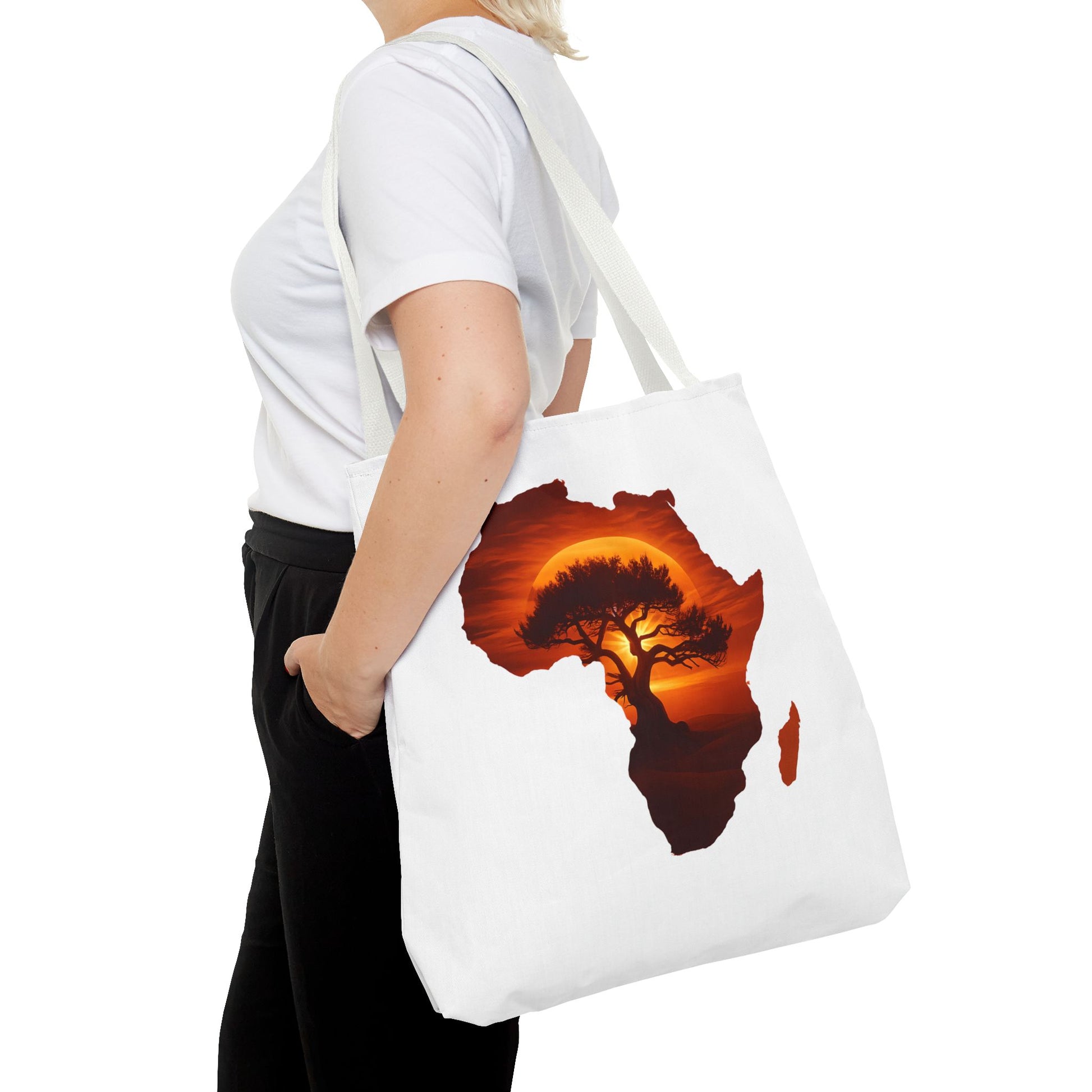 African Map Sunset Tote Bag