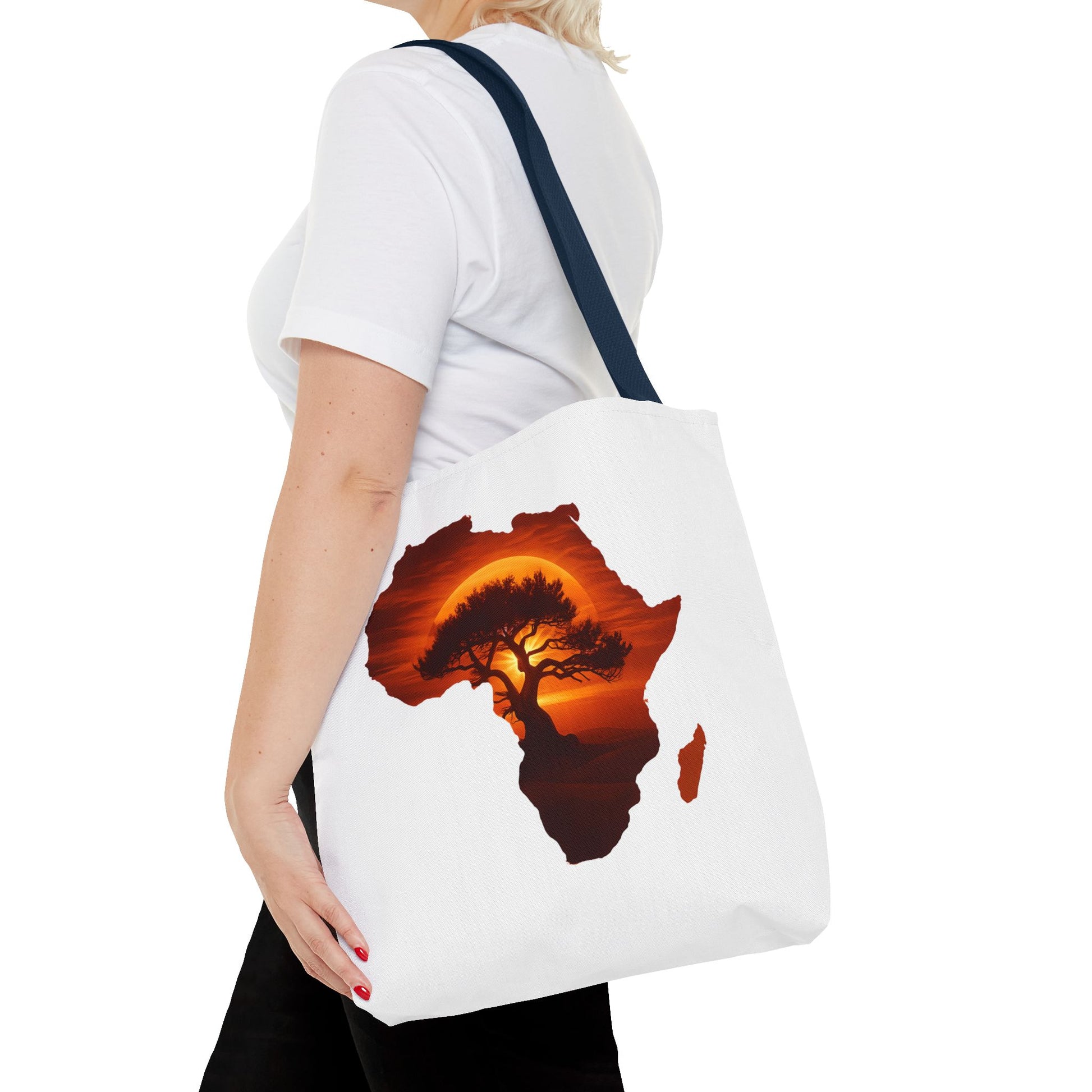 African Map Sunset Tote Bag