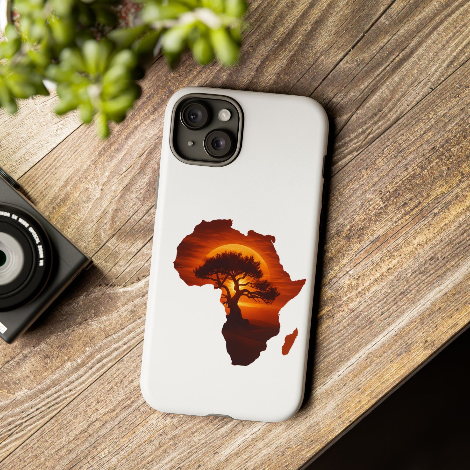 Unique Africa Map Sunset Phone Case