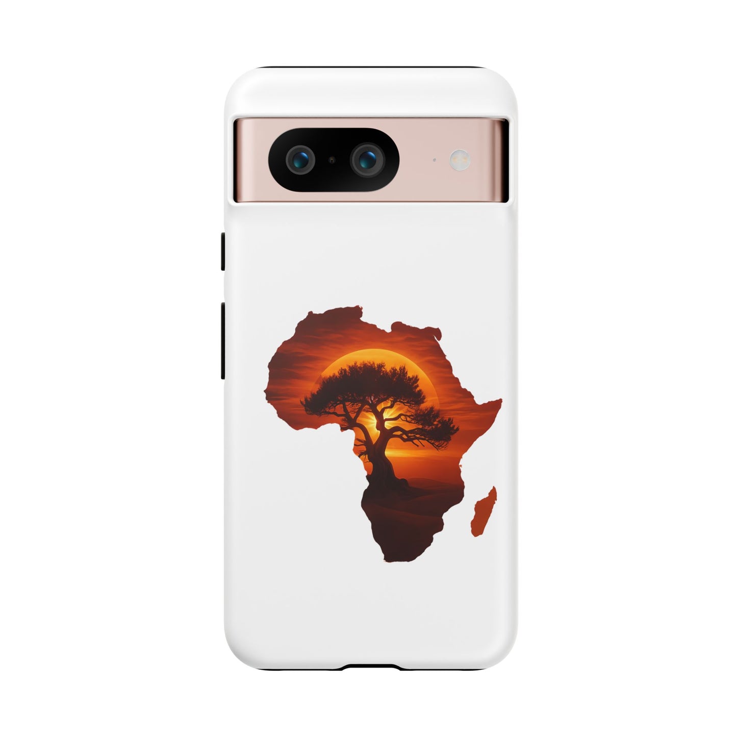 Unique Africa Map Sunset Phone Case Google Pixel 8 Matte