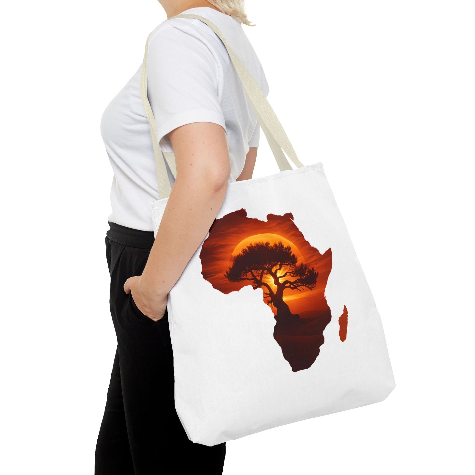 African Map Sunset Tote Bag