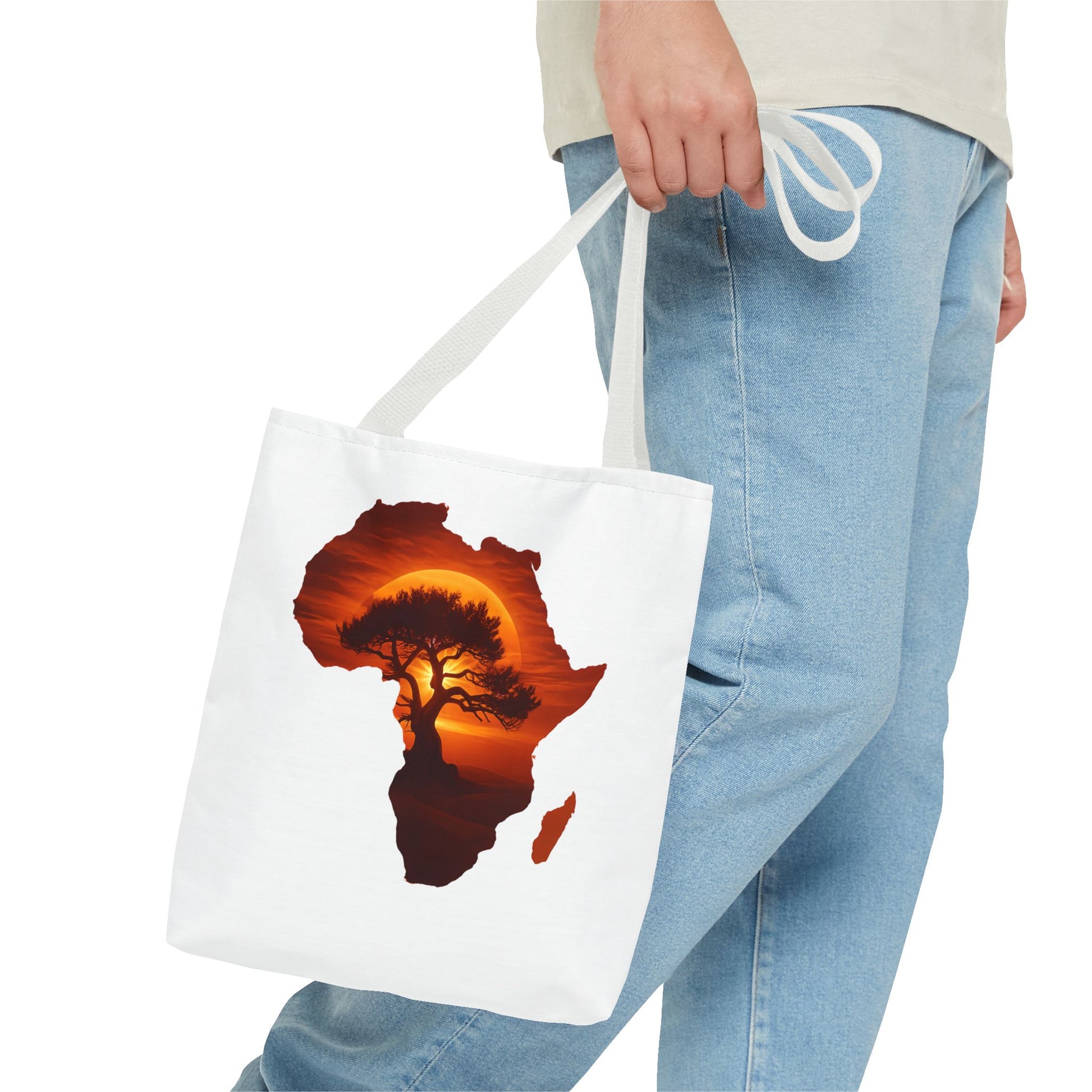 African Map Sunset Tote Bag