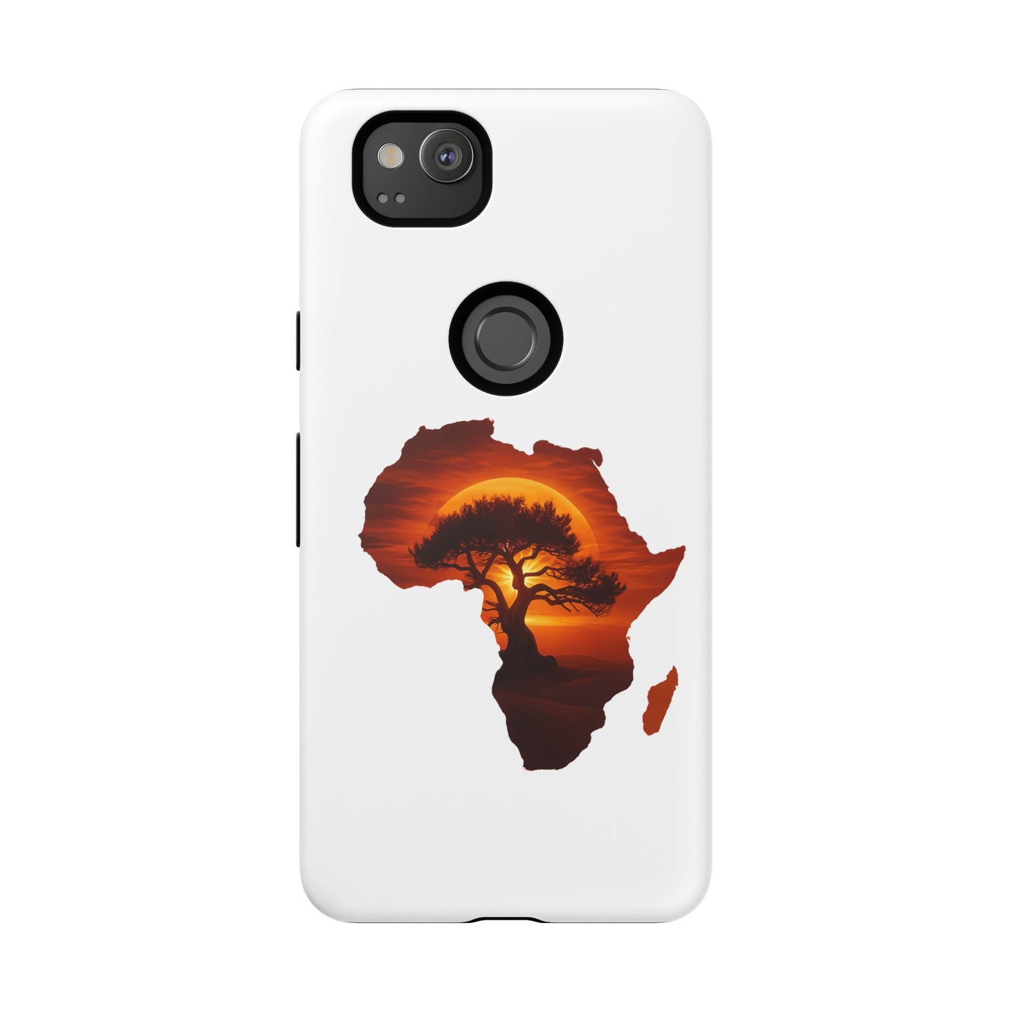 Unique Africa Map Sunset Phone Case Google Pixel 2 Matte