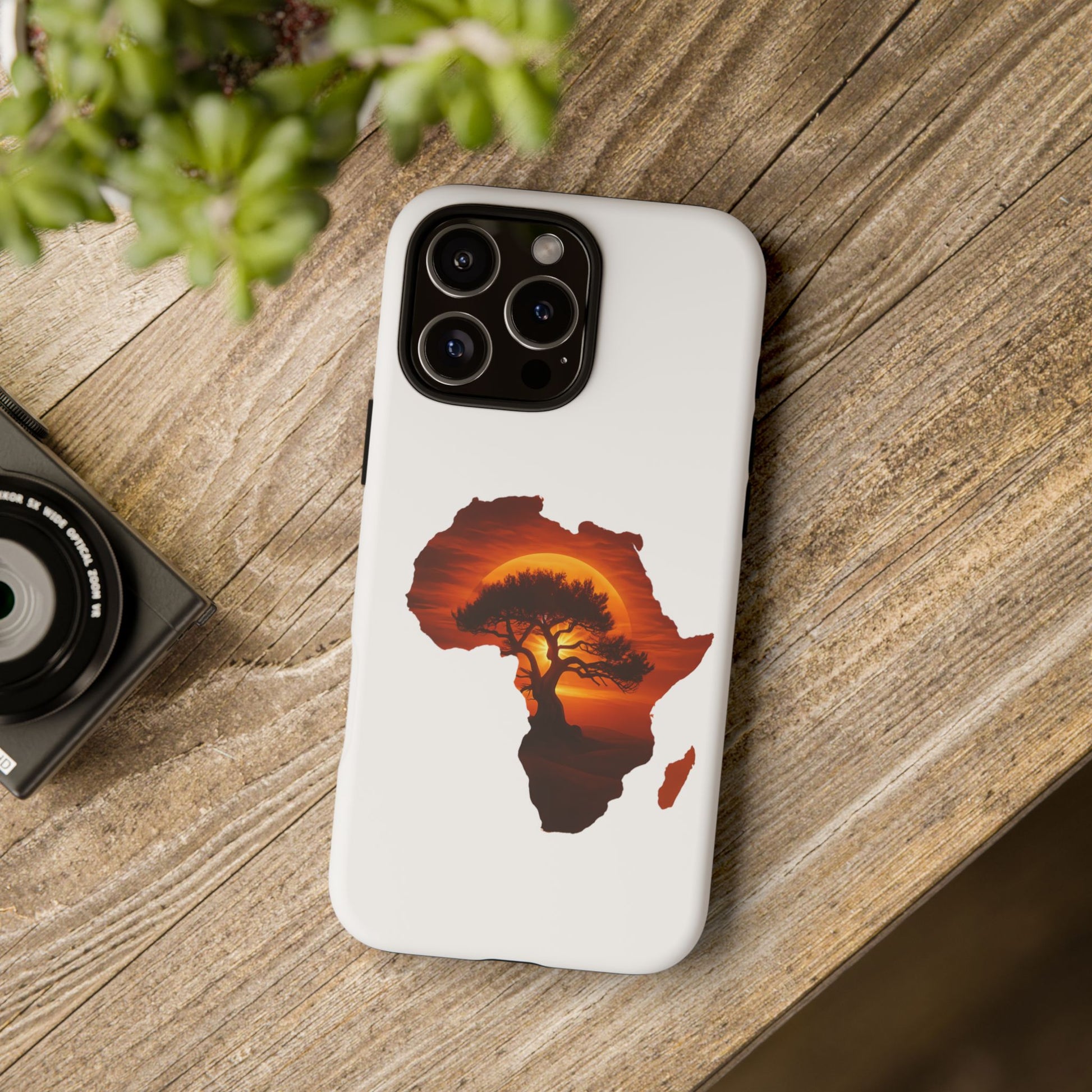 Unique Africa Map Sunset Phone Case