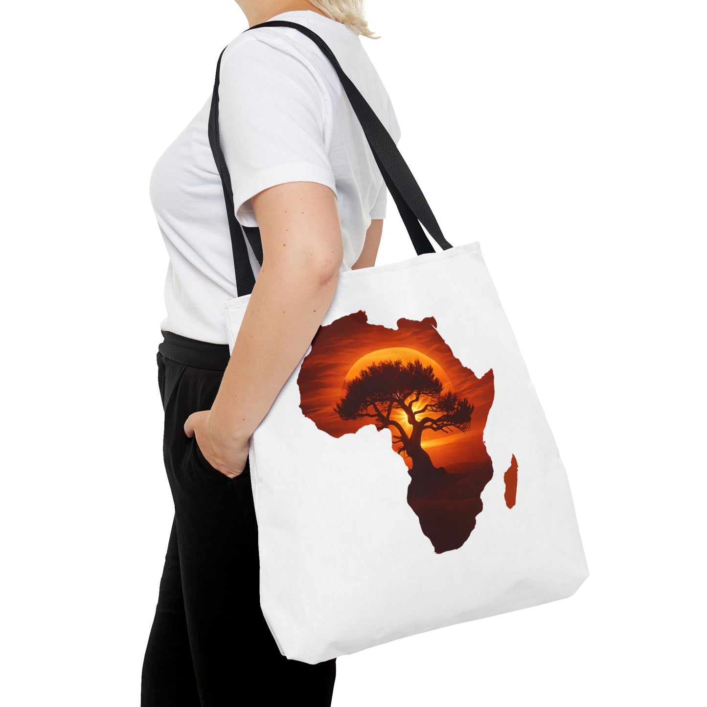 African Map Sunset Tote Bag
