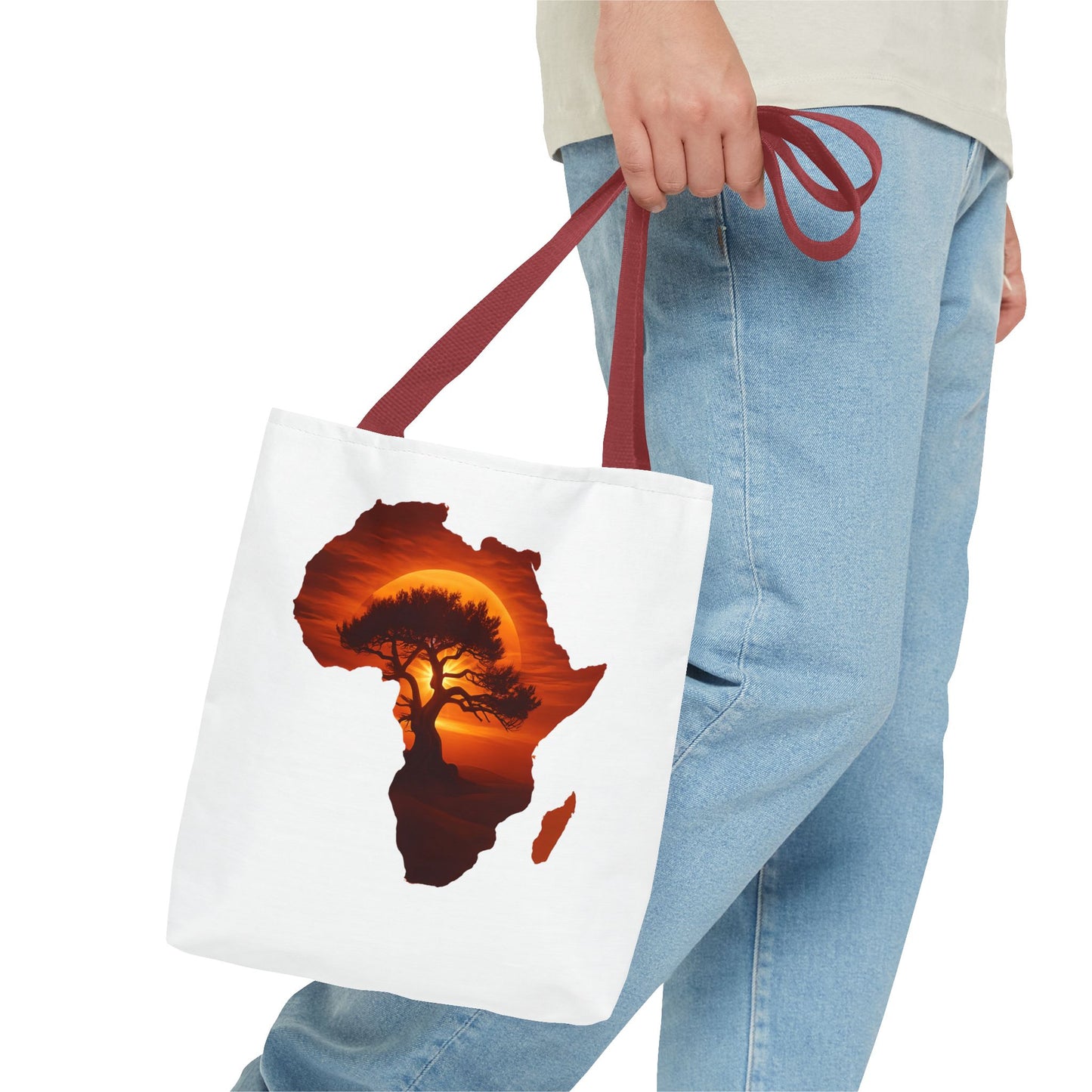 African Map Sunset Tote Bag