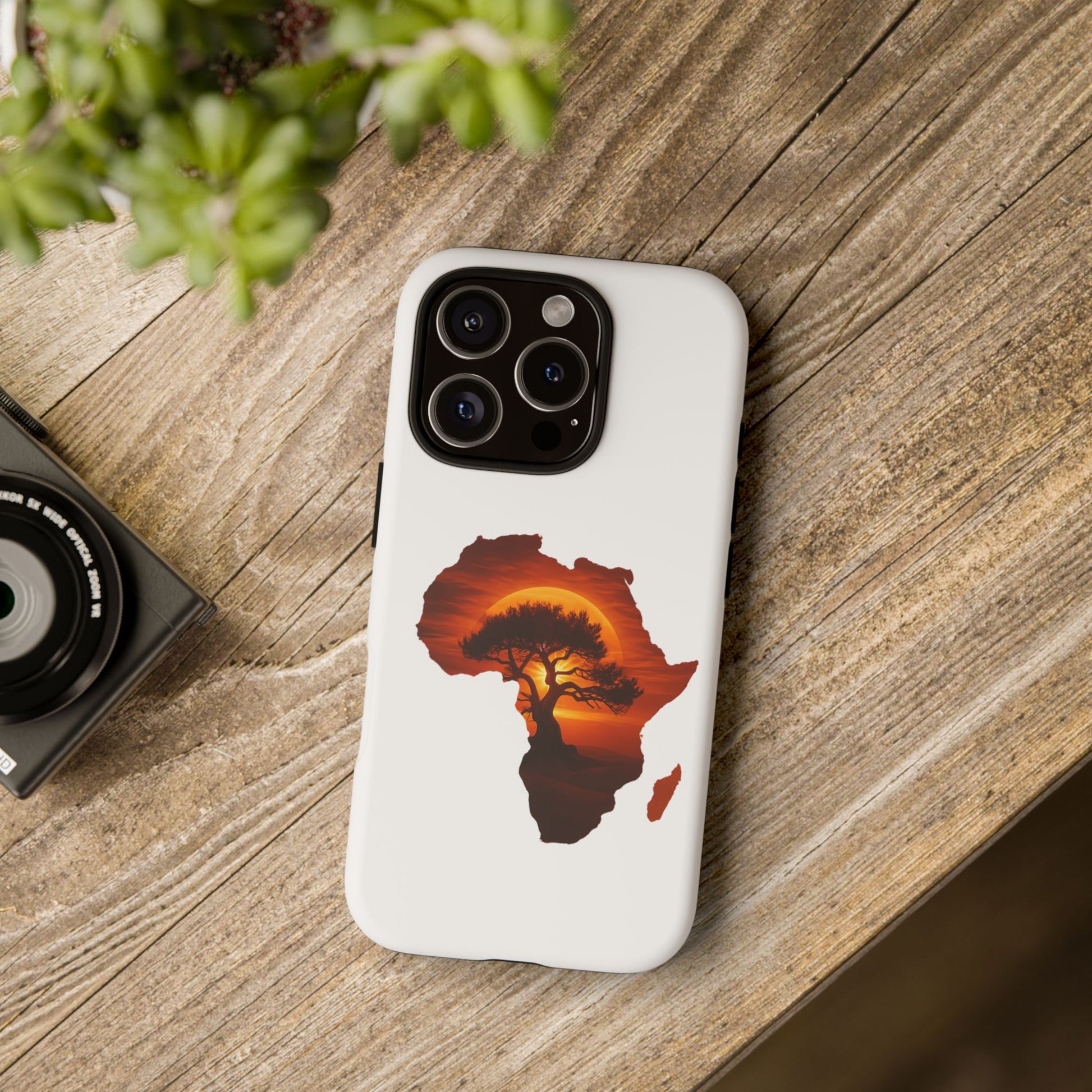 Unique Africa Map Sunset Phone Case