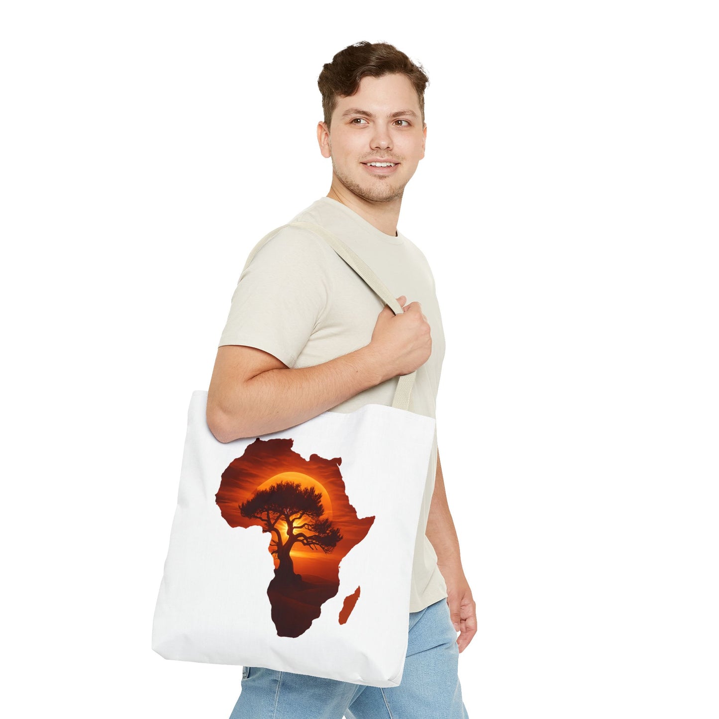 African Map Sunset Tote Bag