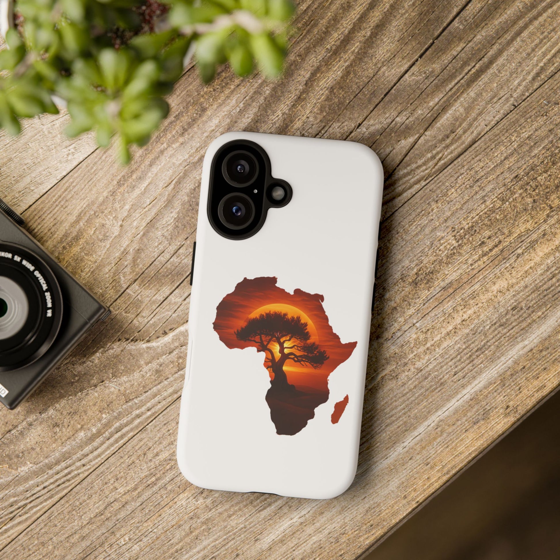 Unique Africa Map Sunset Phone Case