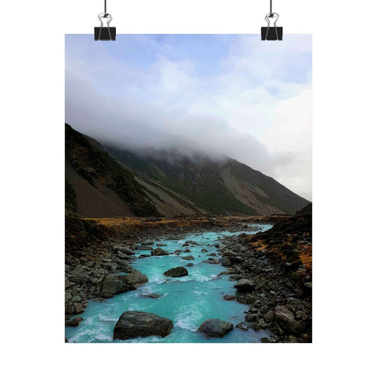 Vibrant Flow Of The Hooker River Art Print 8" x 10" Matte