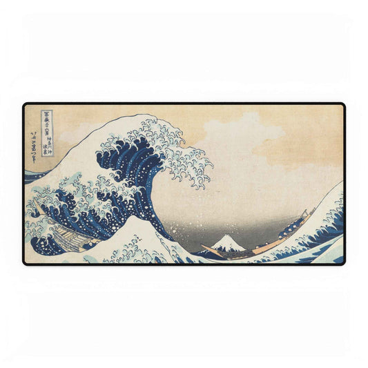 Elegant Japanese Wave Art Desk Mats 31.5" × 15.5"