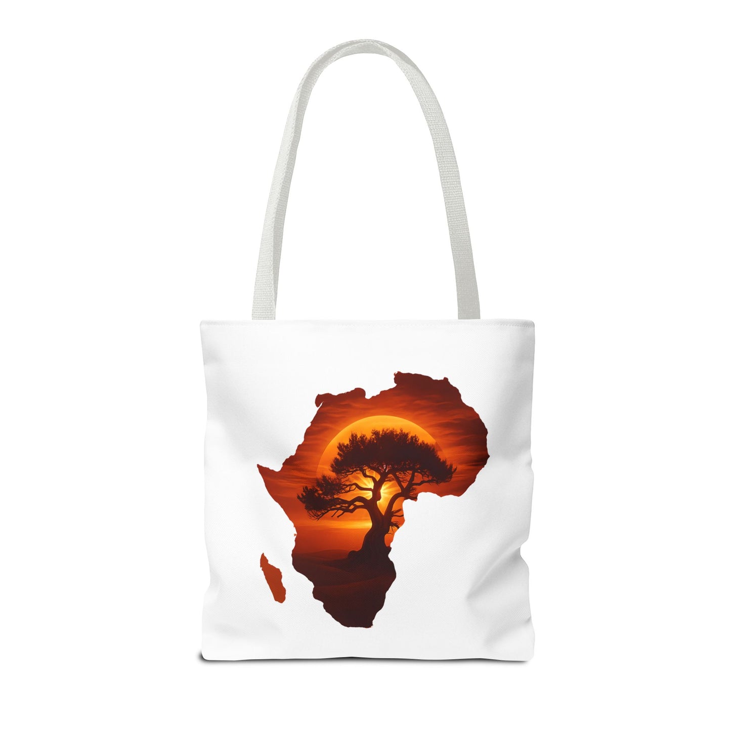 African Map Sunset Tote Bag