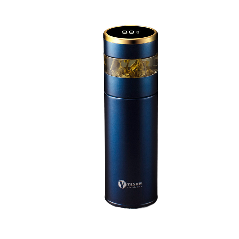 Smart Temperature Display Vacuum Insulated Cup with Tea Strainer