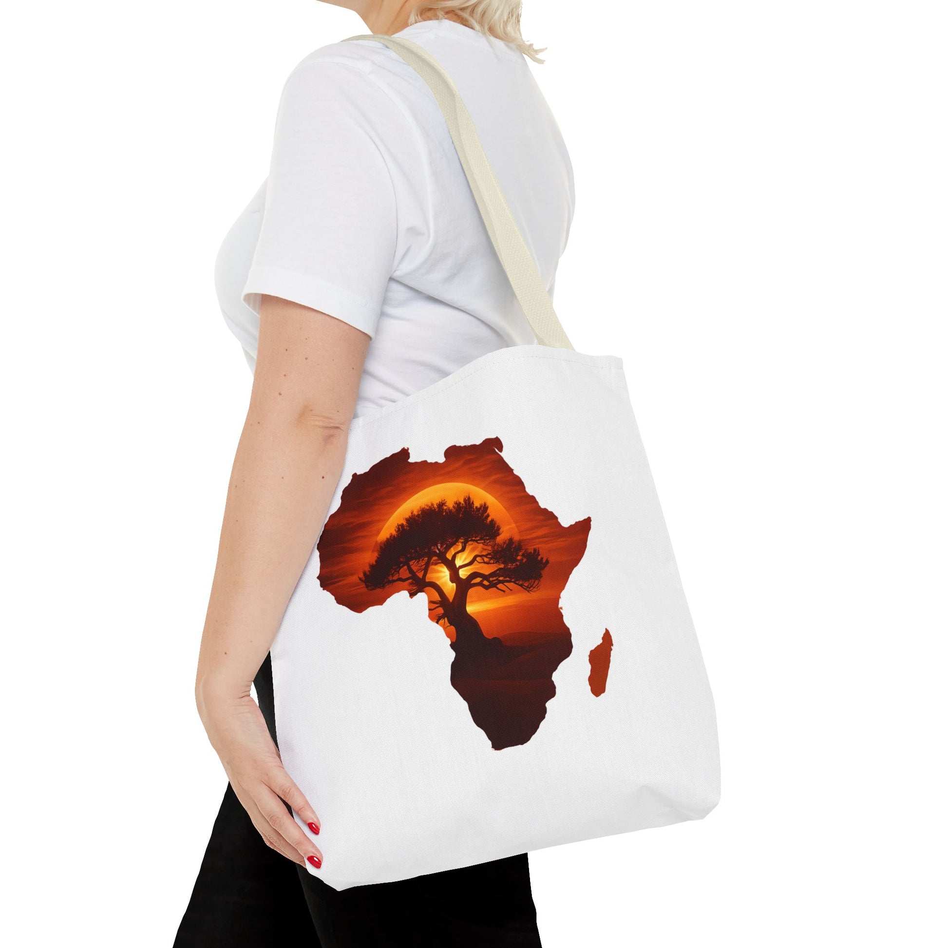 African Map Sunset Tote Bag