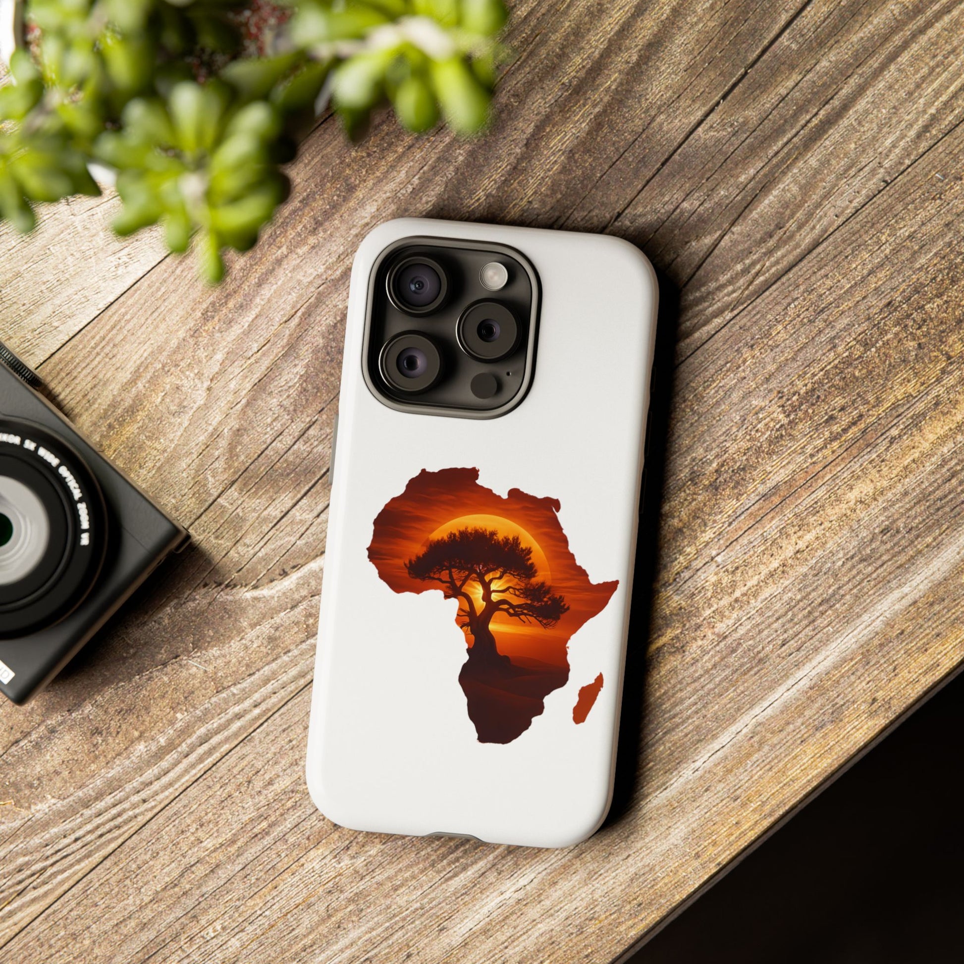 Unique Africa Map Sunset Phone Case