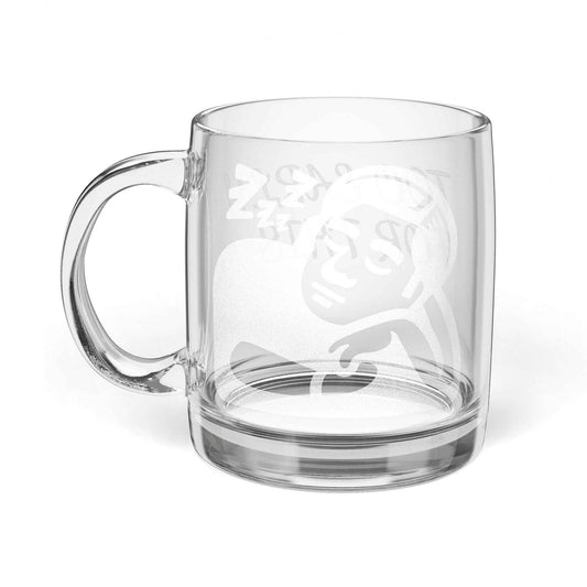 Engraved Glass Coffee Mug 12.25oz