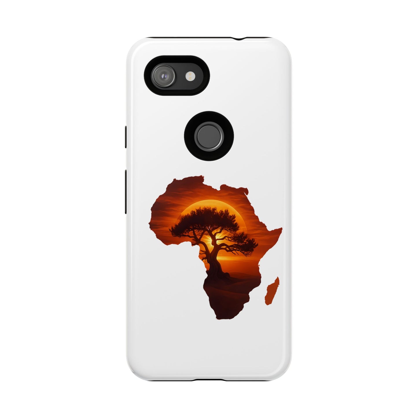 Unique Africa Map Sunset Phone Case Google Pixel 3a Glossy