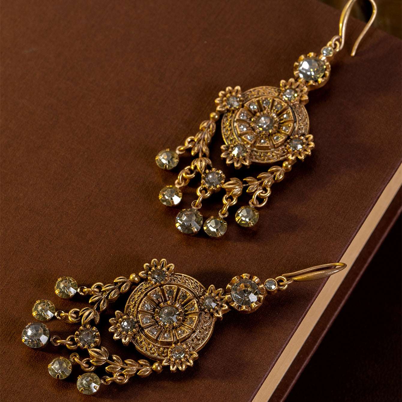 Geometric Tassel Diamond Earrings