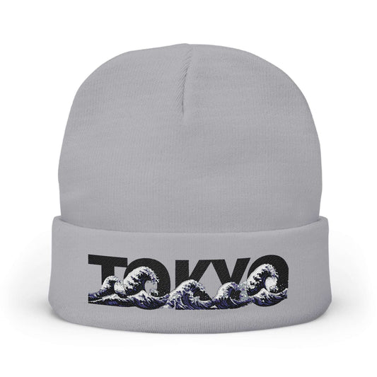Tokyo Embroidered Beanie One size Gray