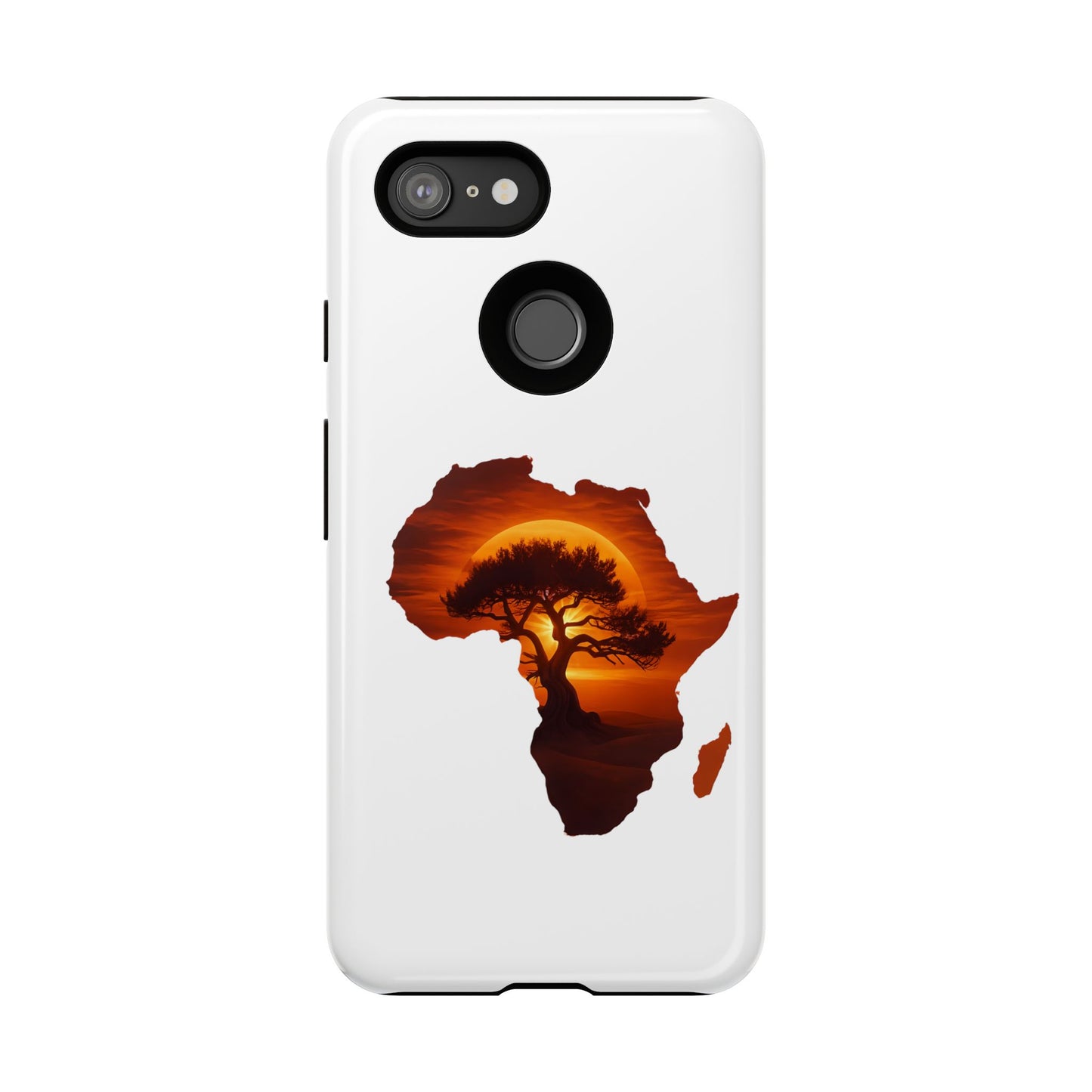 Unique Africa Map Sunset Phone Case Google Pixel 3 Glossy