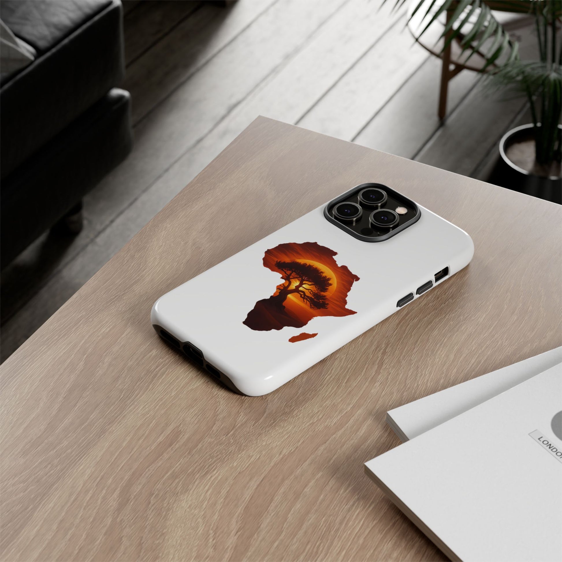 Unique Africa Map Sunset Phone Case