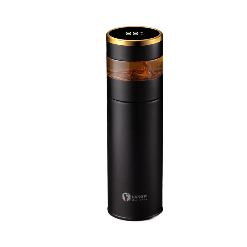 Smart Temperature Display Vacuum Insulated Cup with Tea Strainer