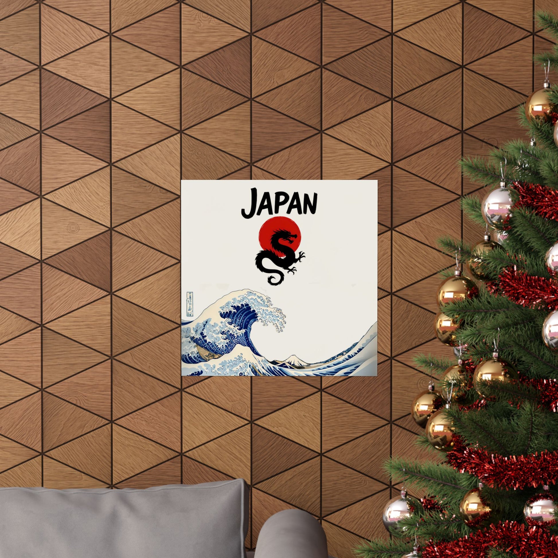 Japanese Wave Dragon Poster
