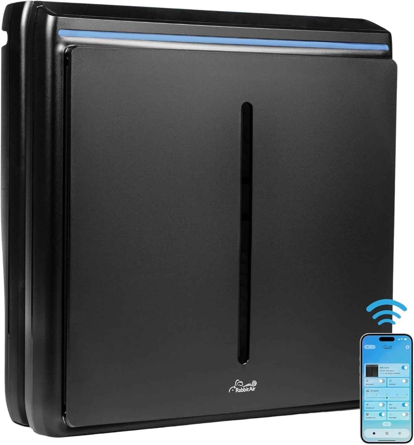 Rabbit Air A3 SPA-1000N Ultra Quiet HEPA Air Purifier Standard Black Pet Allergy