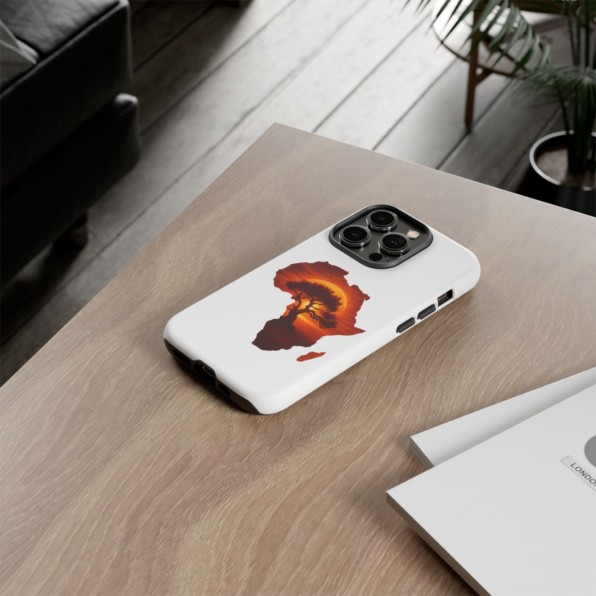 Unique Africa Map Sunset Phone Case