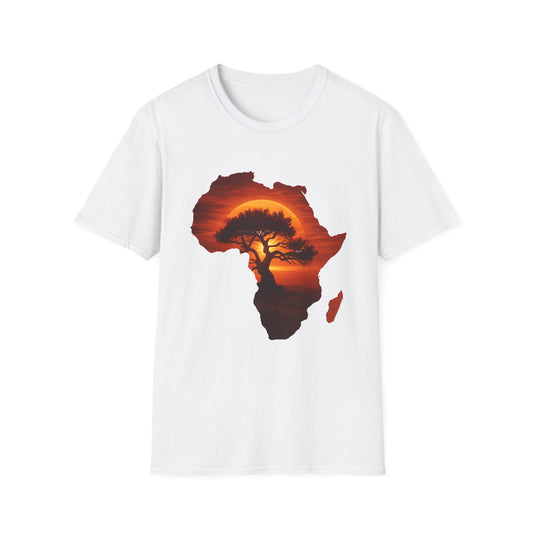 Unique Africa Map T-Shirt White