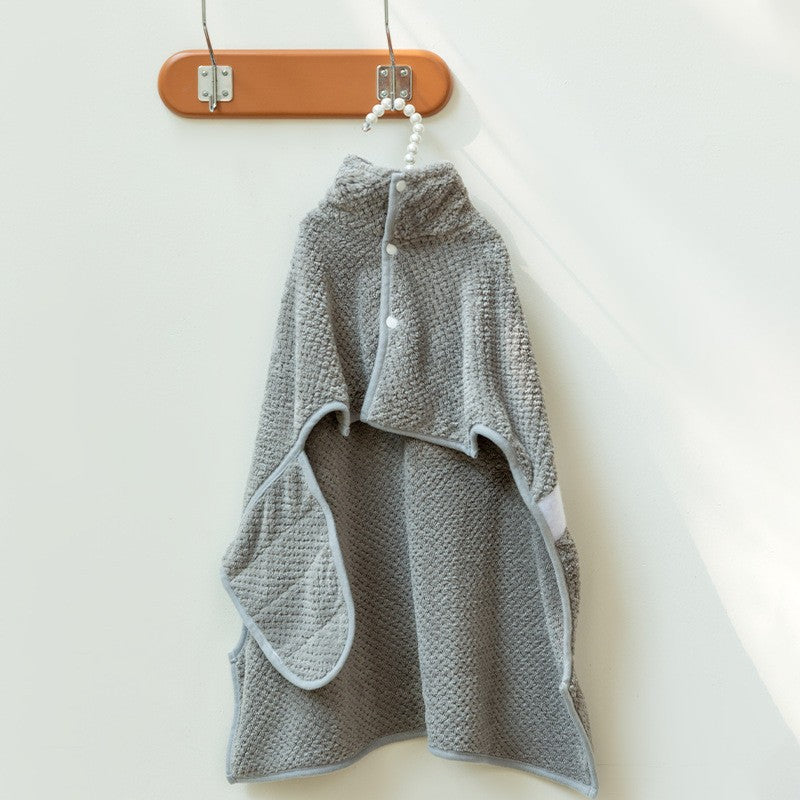 Dog Bathrobe Classic pure gray-plain bathrobe S code
