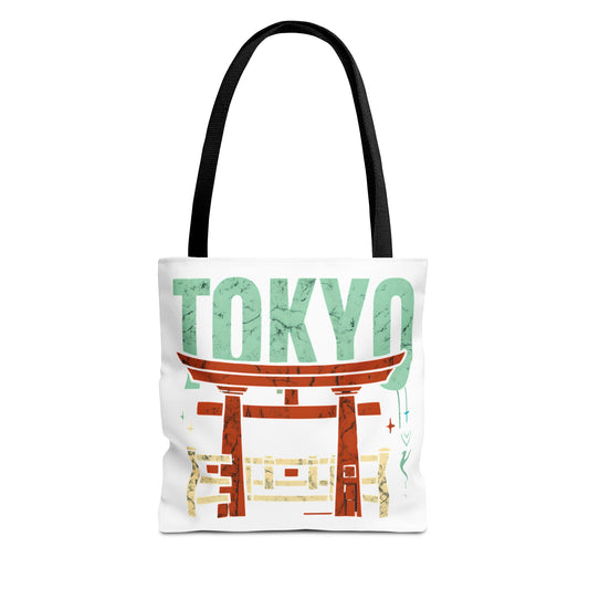 Tokyo-Inspired Eco-Friendly Tote Bag 13" × 13'' Black