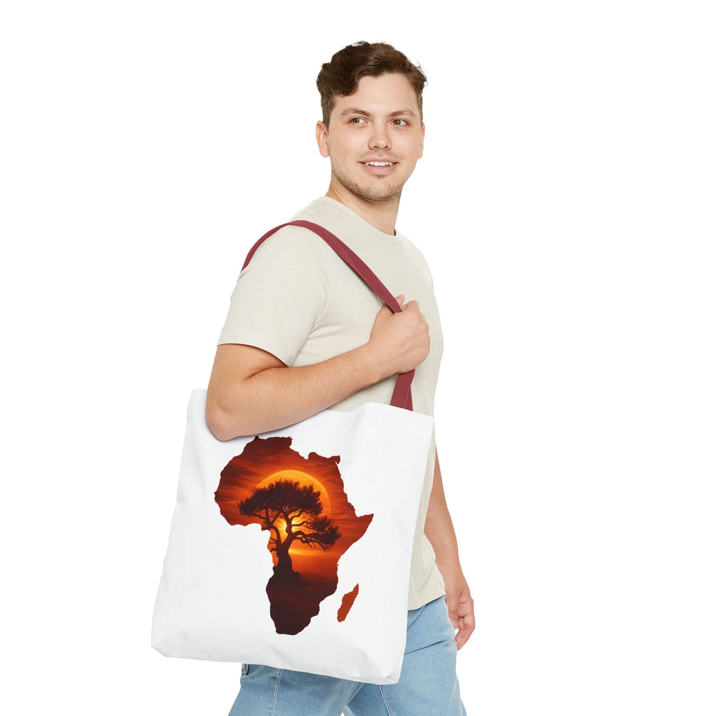 African Map Sunset Tote Bag
