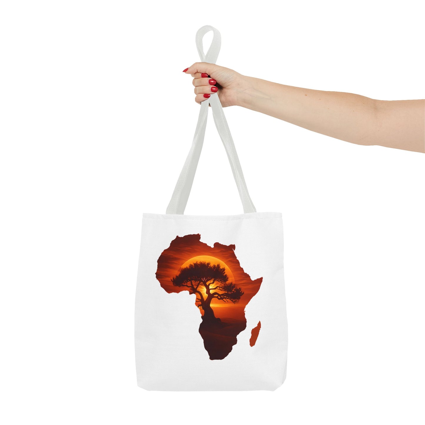 African Map Sunset Tote Bag