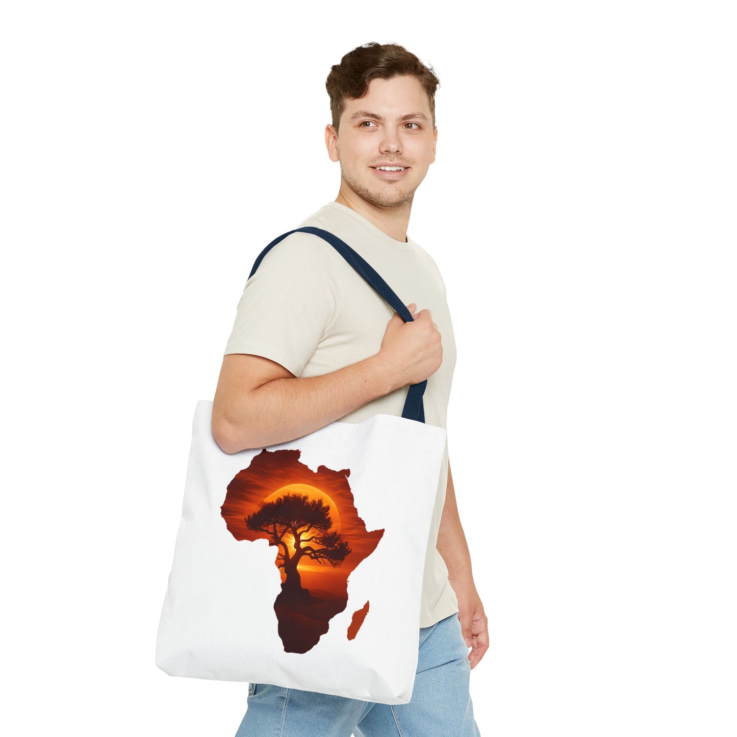 African Map Sunset Tote Bag