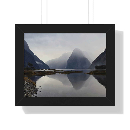 Milford Sound Framed Poster 14″ x 11″ Black