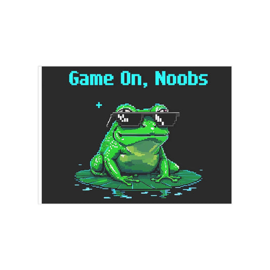 Gaming Frog Art Print | Unframed Wall Decor for Gamer Rooms 7" x 5" (Horizontal) Glossy