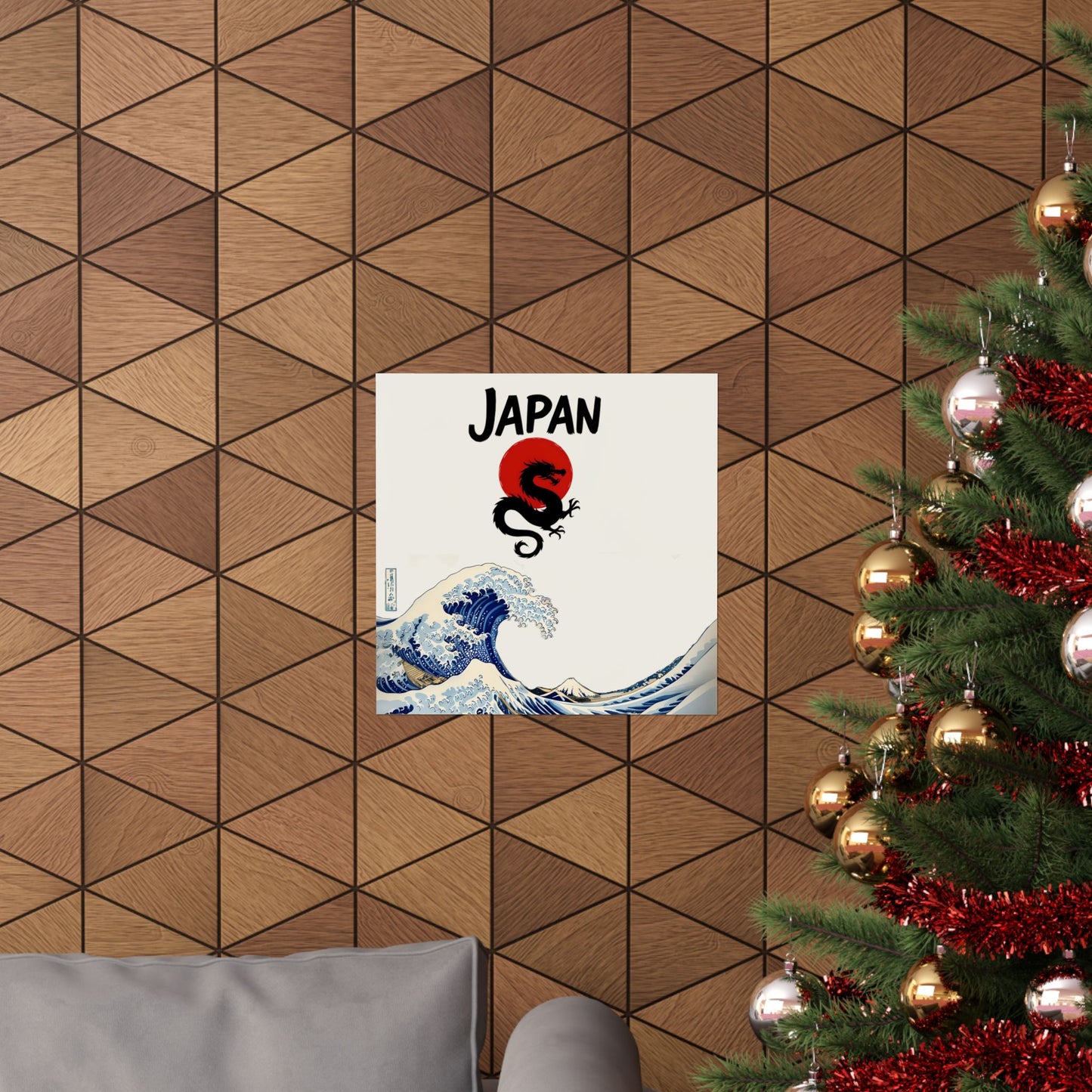 Japanese Wave Dragon Poster