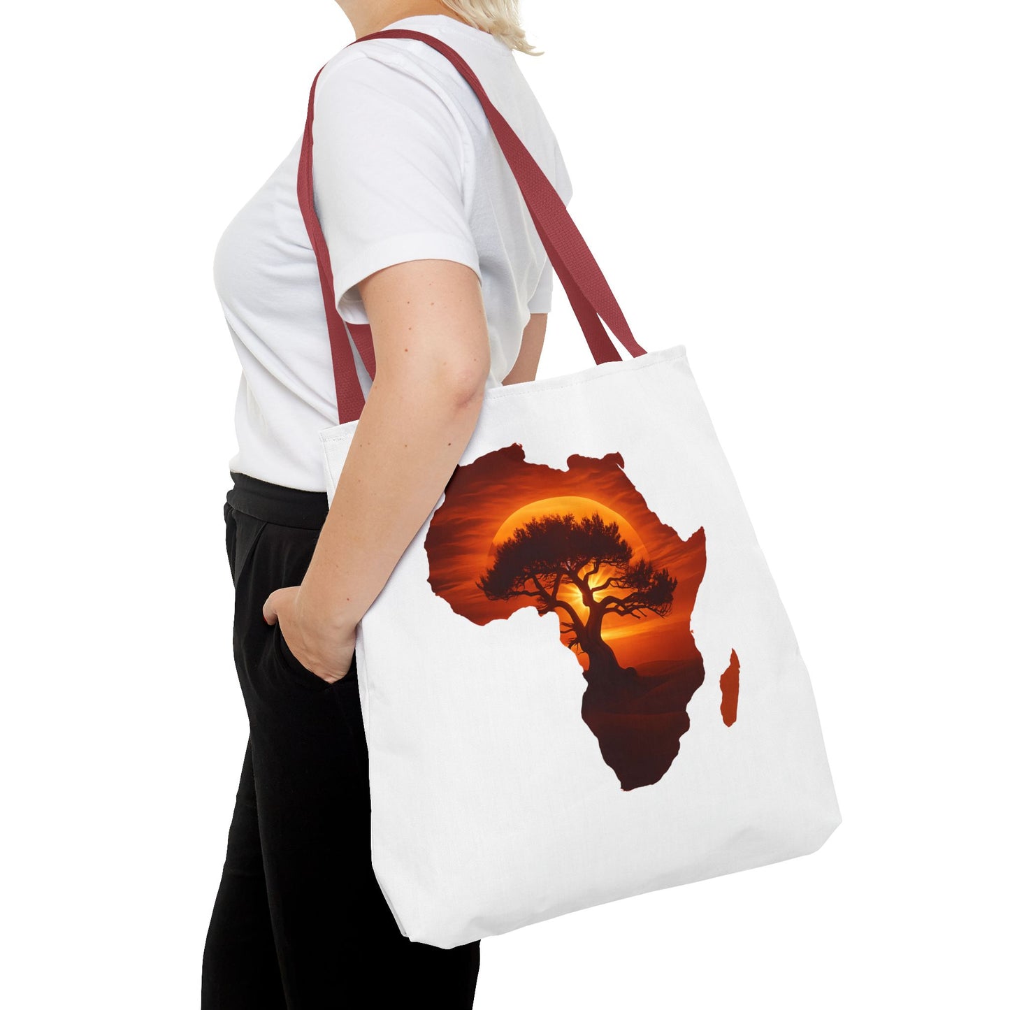 African Map Sunset Tote Bag
