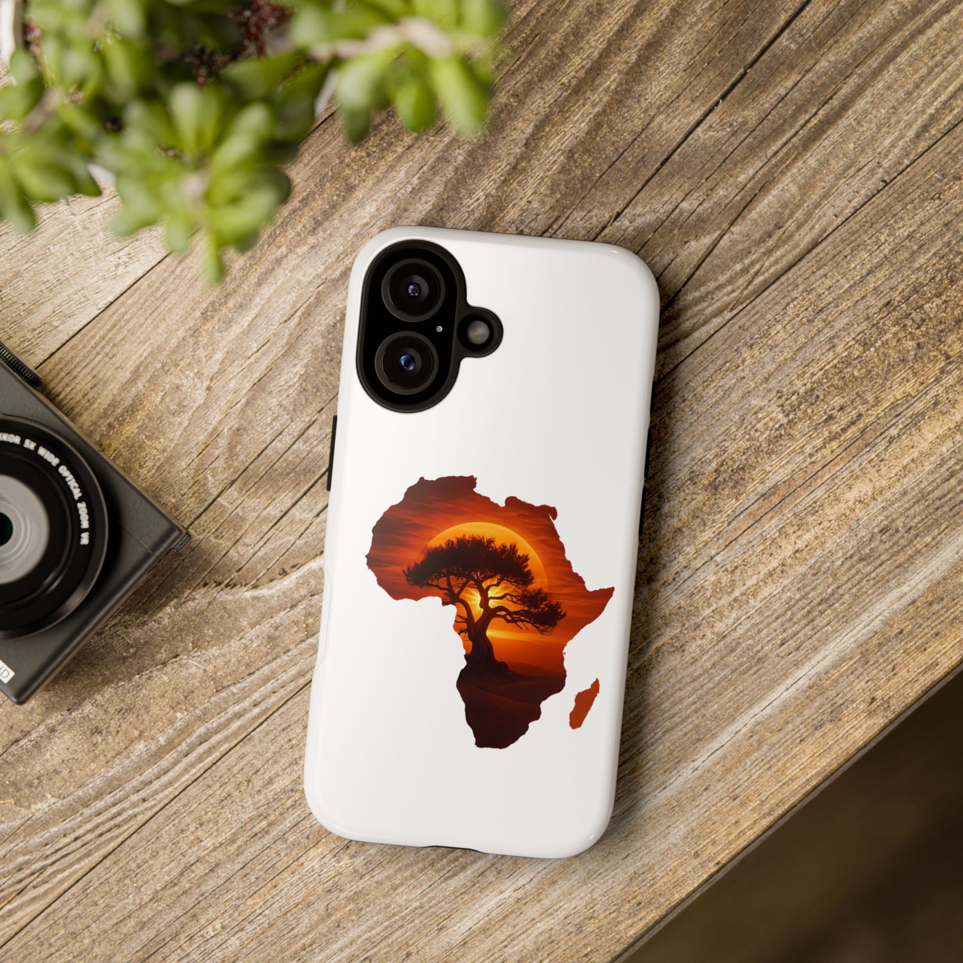 Unique Africa Map Sunset Phone Case