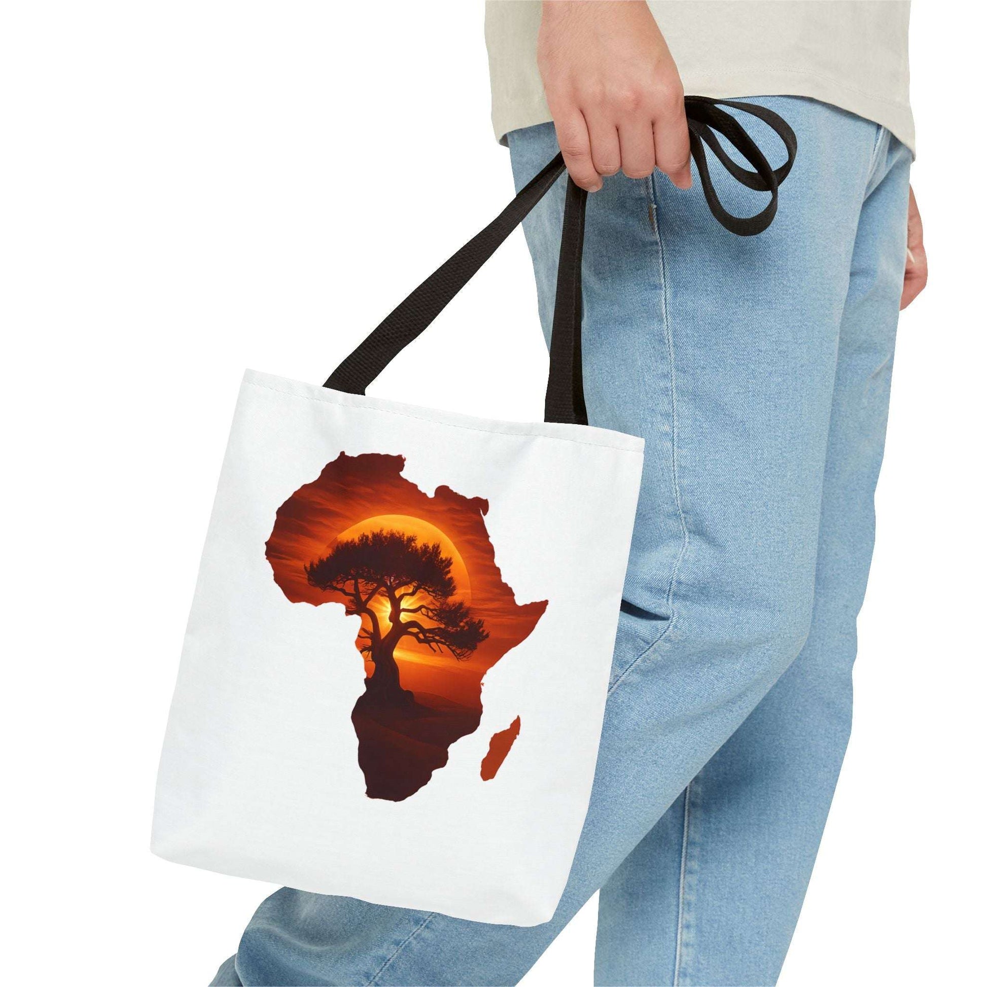 African Map Sunset Tote Bag