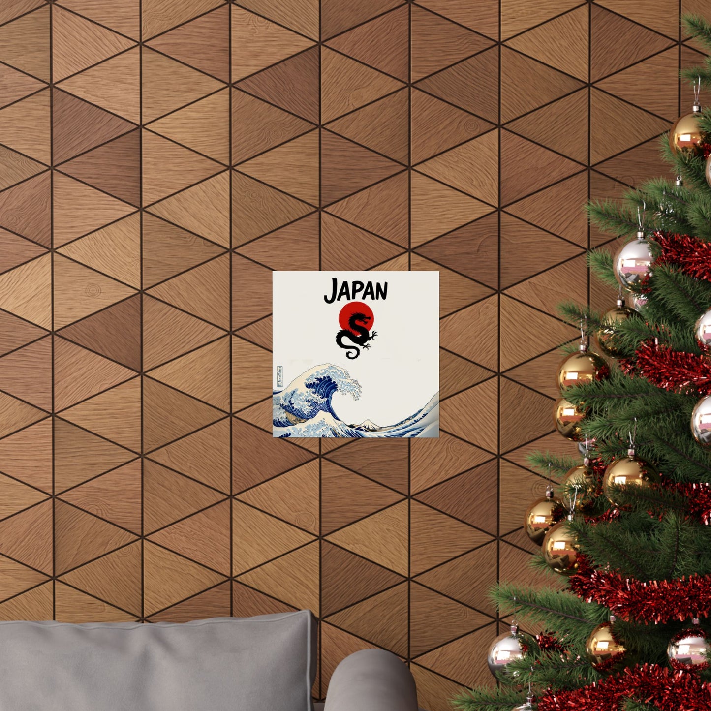 Japanese Wave Dragon Poster