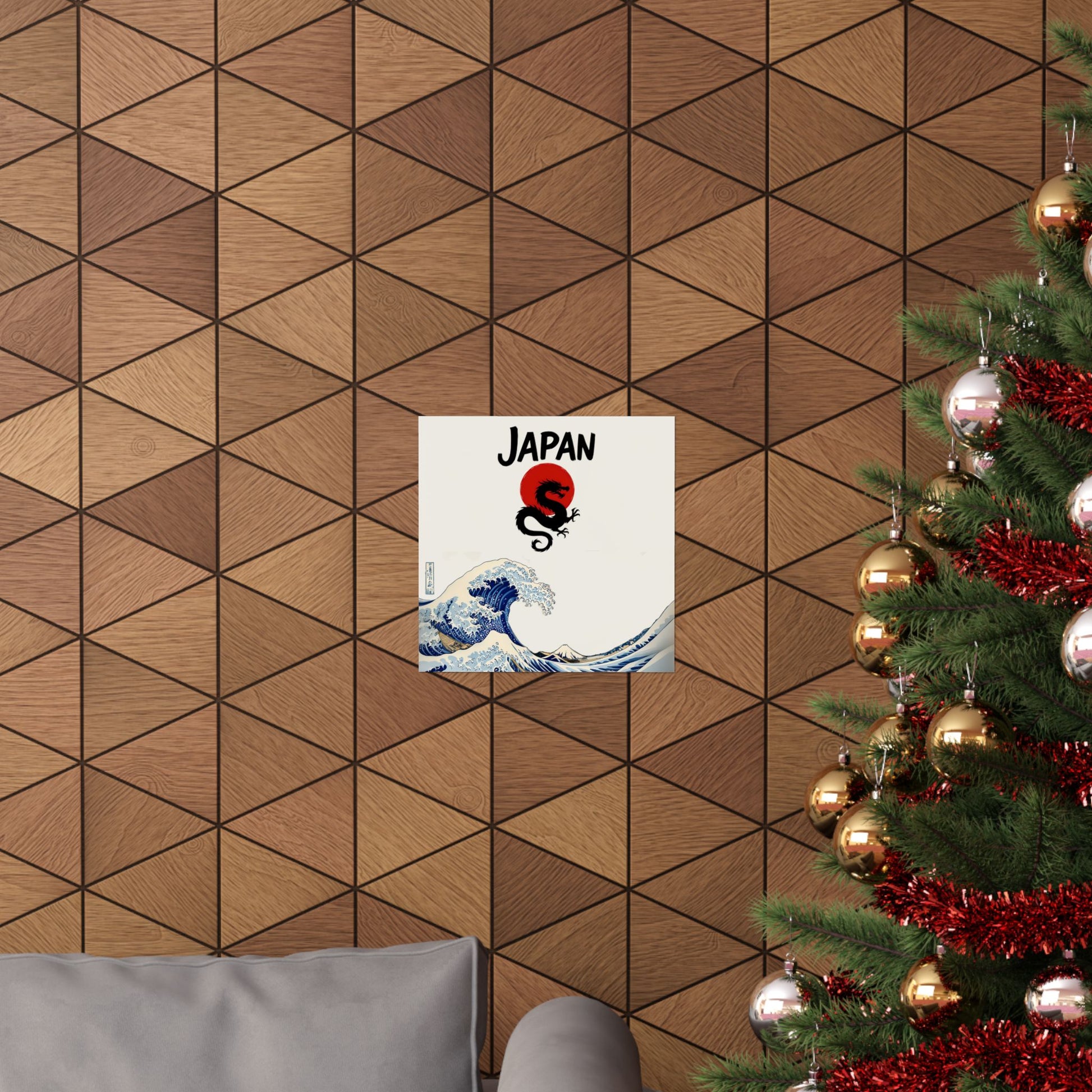 Japanese Wave Dragon Poster