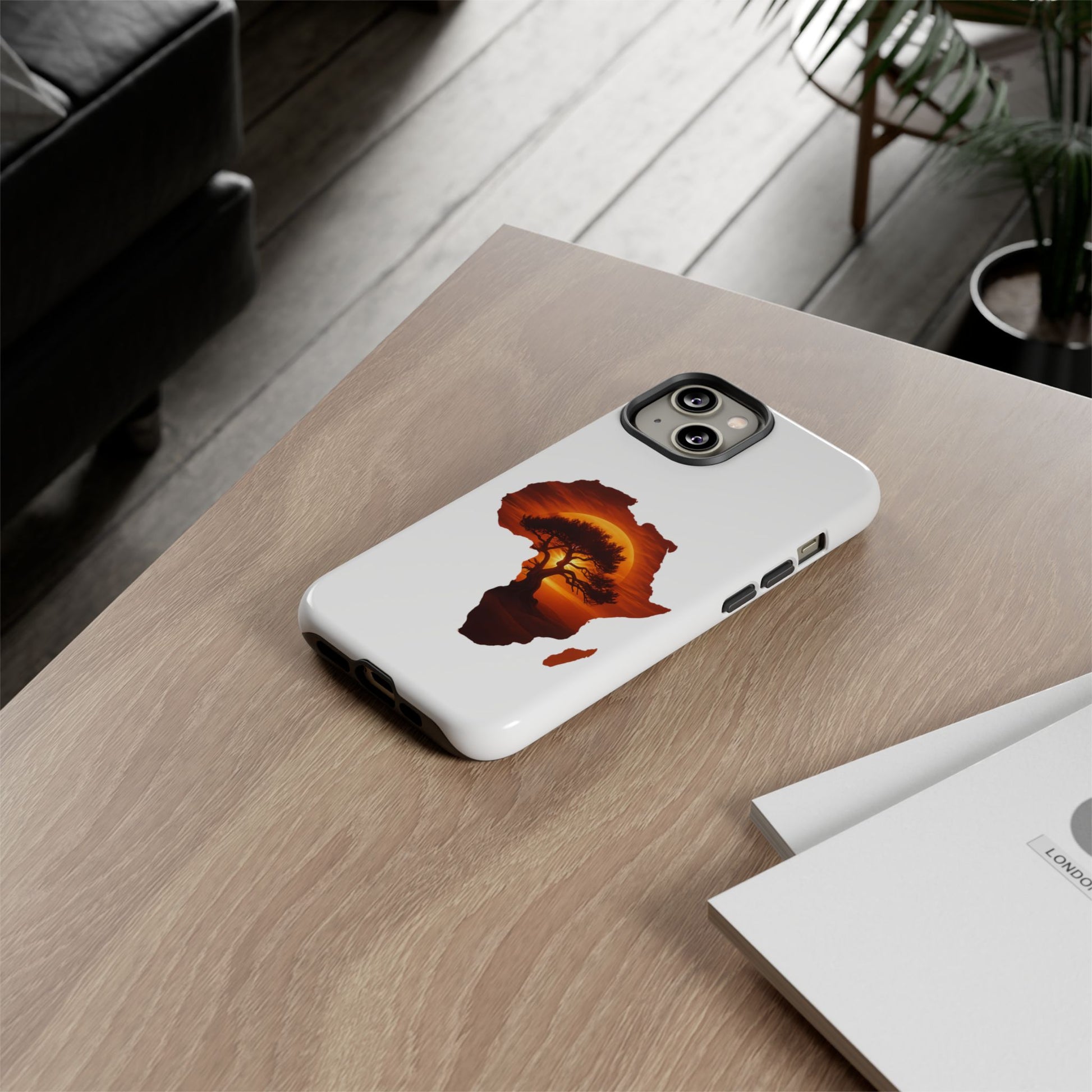 Unique Africa Map Sunset Phone Case